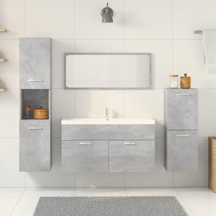 Set Mobilier De Baie, 5 Piese, , Lemn Prelucrat