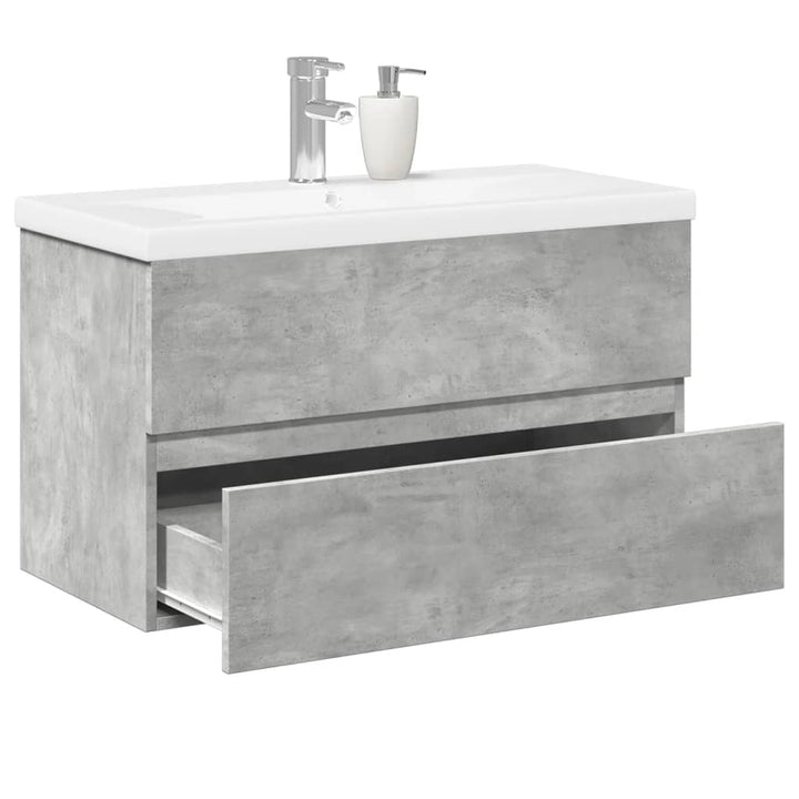 Set Mobilier De Baie, 2 Piese, Ceramică Și Lemn Prelucrat