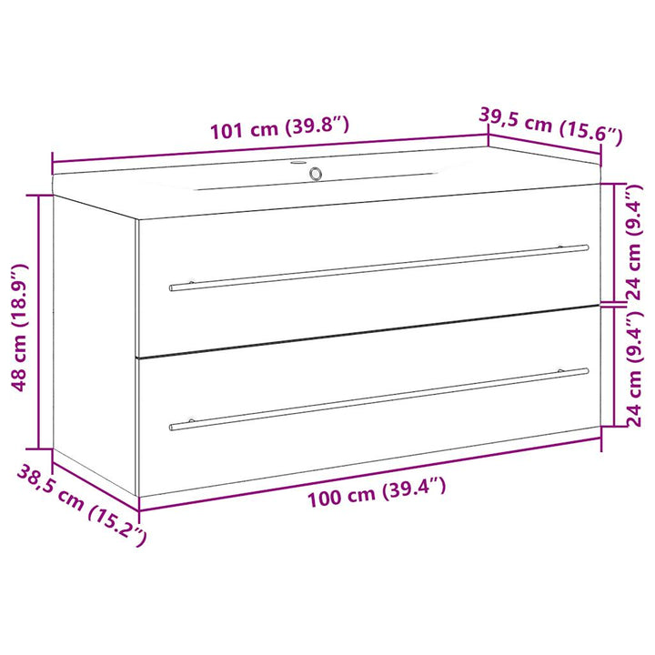 Set Mobilier De Baie, 2 Piese, , Lemn Compozit