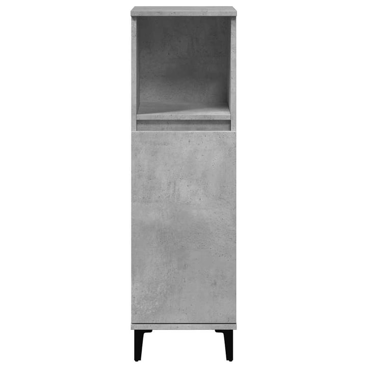 Set Mobilier De Baie, 3 Piese, Gri Beton, Lemn Compozit
