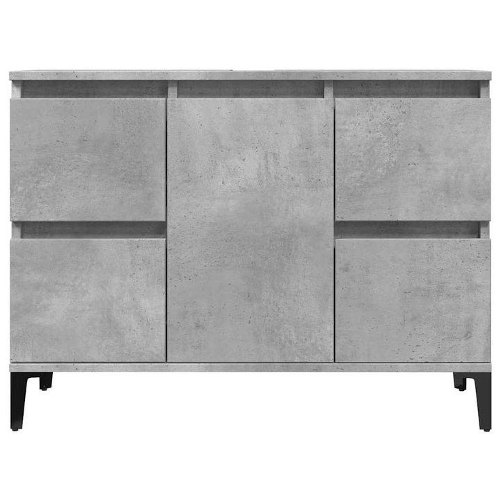 Set Mobilier De Baie, 3 Piese, Gri Beton, Lemn Compozit