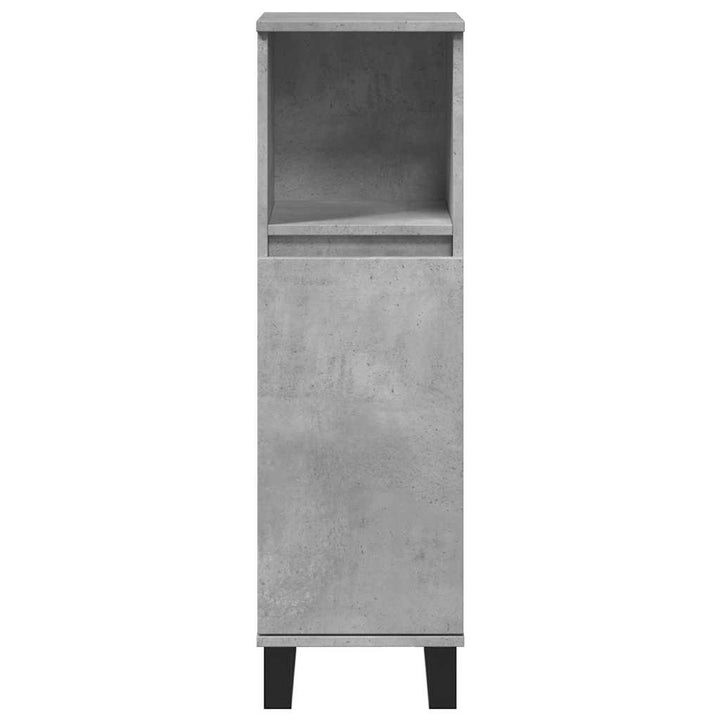 Set Mobilier De Baie, 3 Piese, Gri Beton, Lemn Compozit