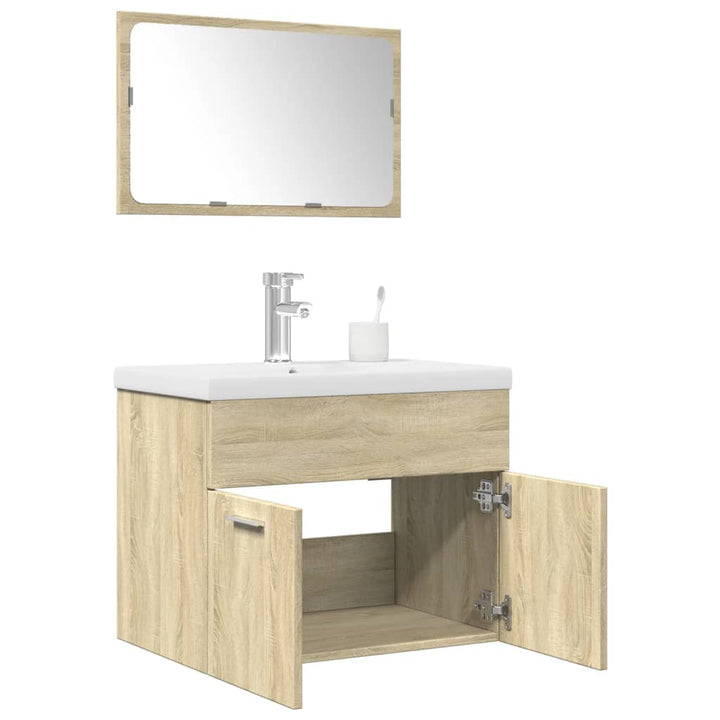 Set Mobilier De Baie, 3 Piese, , Lemn Prelucrat