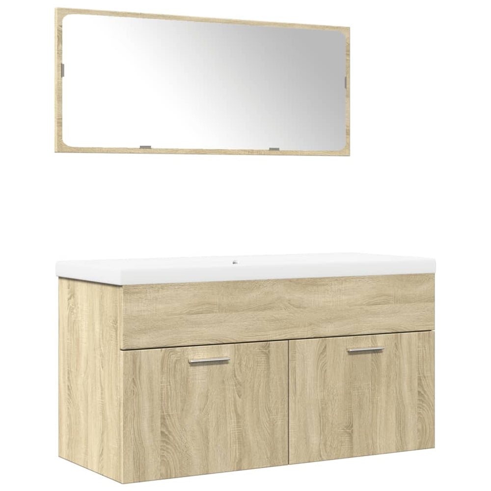 Set Mobilier De Baie, 3 Piese, , Lemn Prelucrat