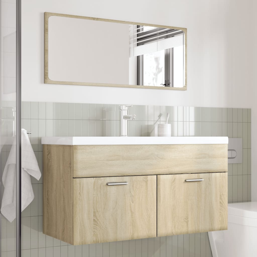 Set Mobilier De Baie, 3 Piese, , Lemn Prelucrat