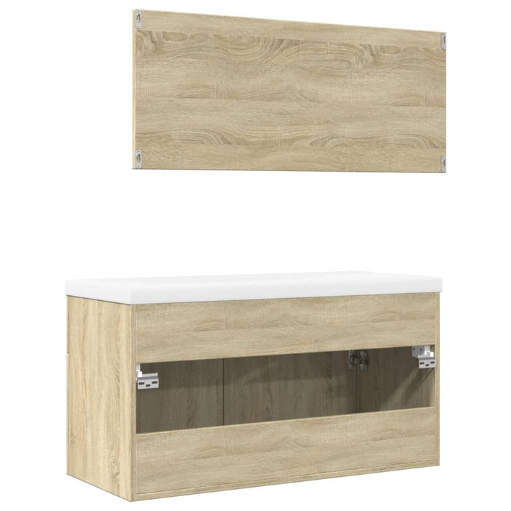 Set Mobilier De Baie, 3 Piese, , Lemn Prelucrat