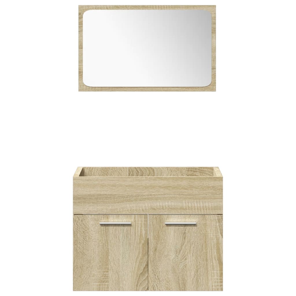 Set Mobilier De Baie, 4 Piese, , Lemn Prelucrat