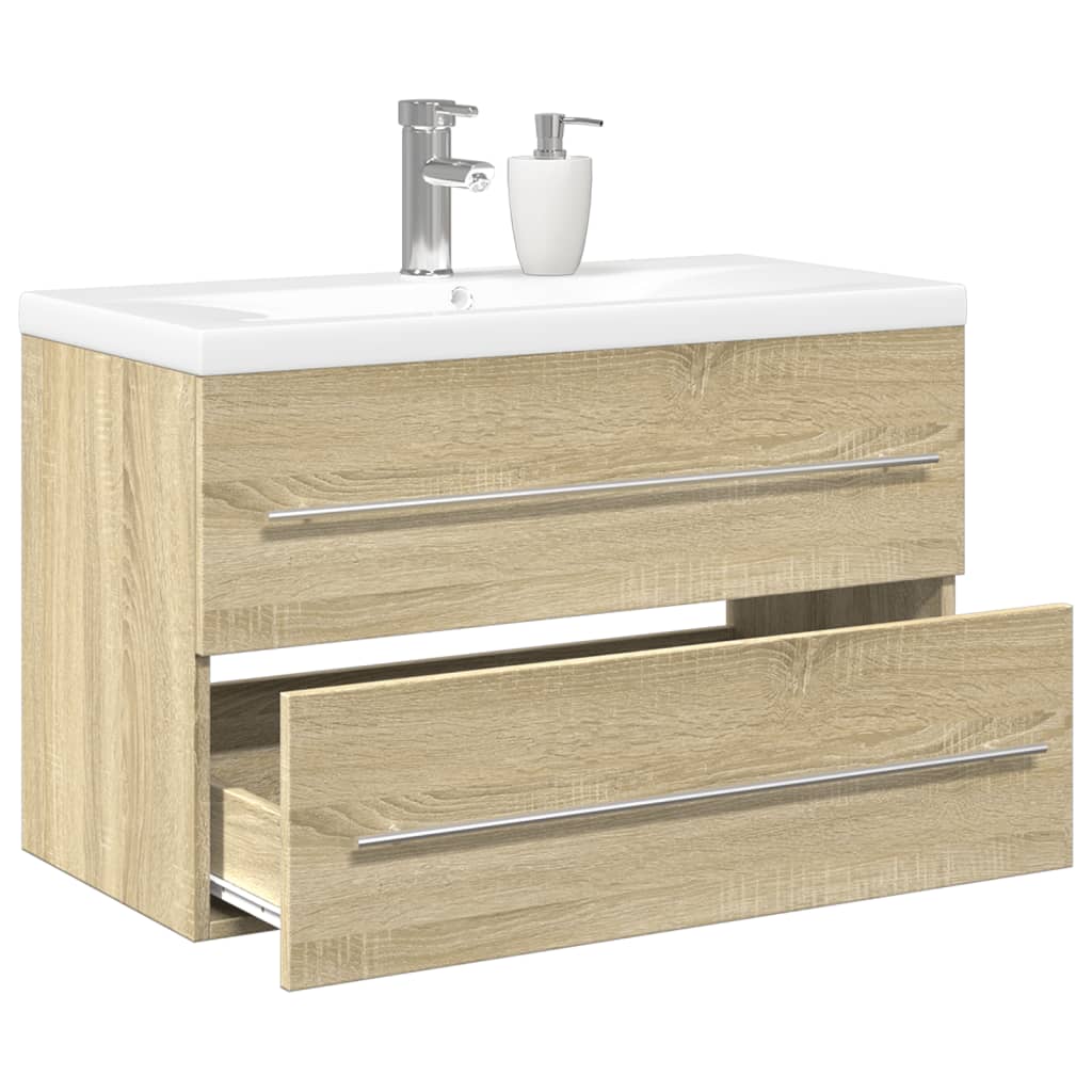 Set Mobilier De Baie, 2 Piese, , Lemn Compozit
