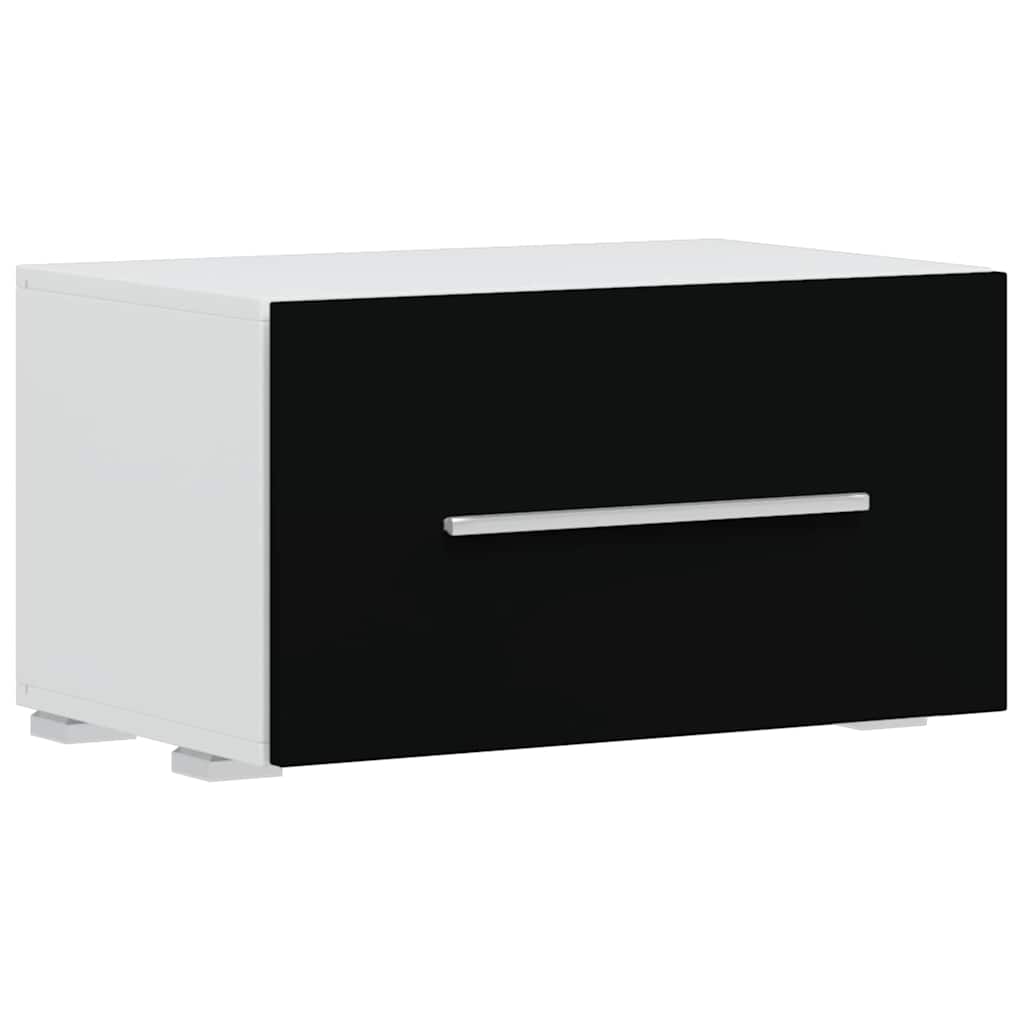 Unități Tv De 5 Piese Cu Iluminare Led Lemn Prelucrat Negru Mat