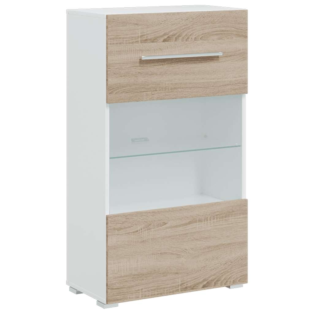Unități Tv 5 Piese Cu Iluminare Led Lemn De Lemn Stejar Sonoma
