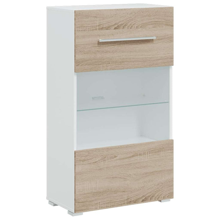 Unități Tv 5 Piese Cu Iluminare Led Lemn De Lemn Stejar Sonoma