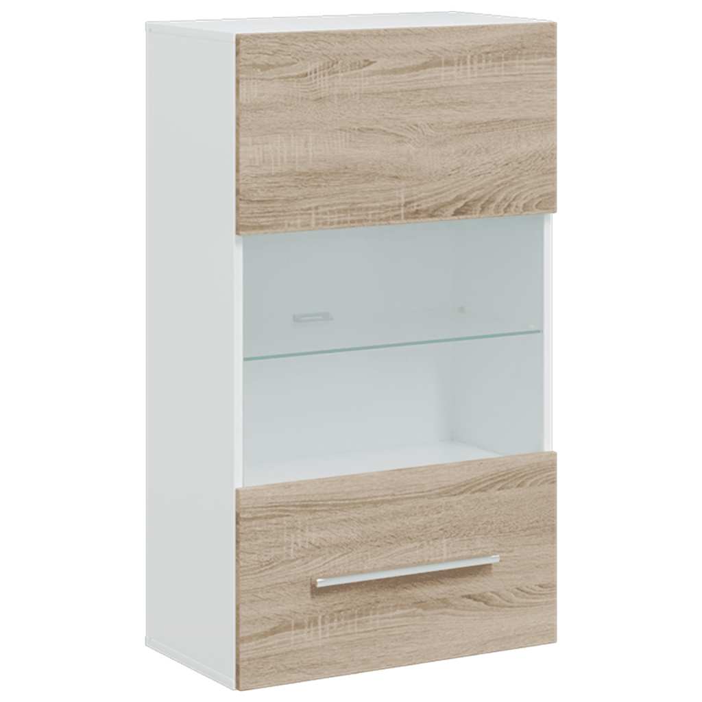 Unități Tv 5 Piese Cu Iluminare Led Lemn De Lemn Stejar Sonoma