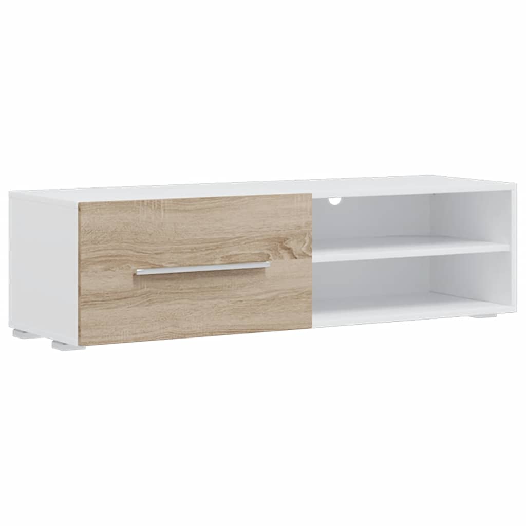 Unități Tv 5 Piese Cu Iluminare Led Lemn De Lemn Stejar Sonoma