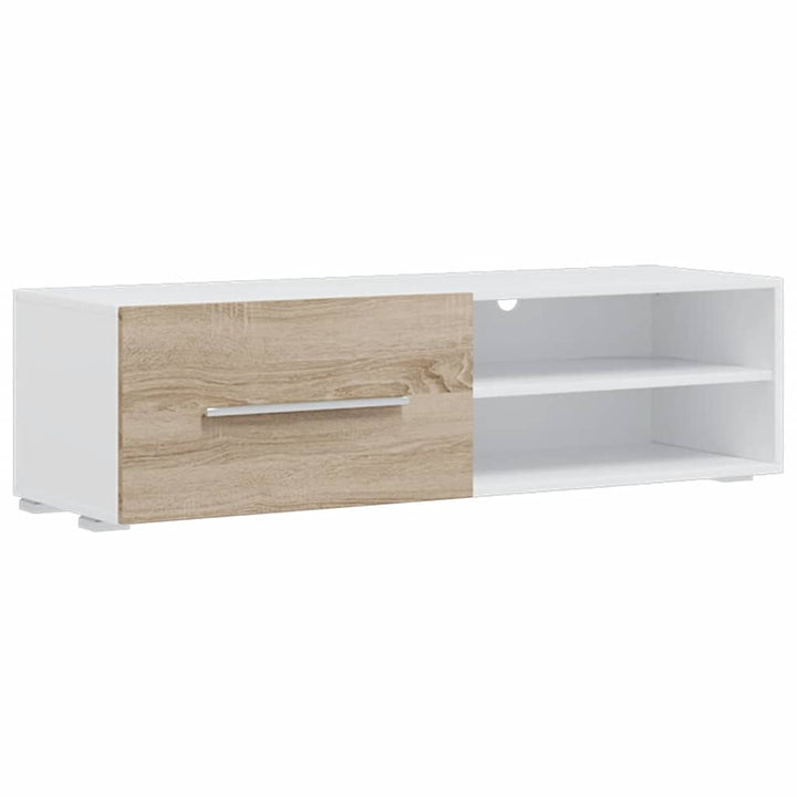 Unități Tv 5 Piese Cu Iluminare Led Lemn De Lemn Stejar Sonoma