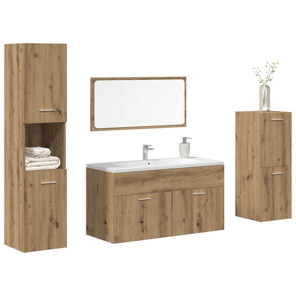 Set Mobilier De Baie, , Lemn Prelucrat