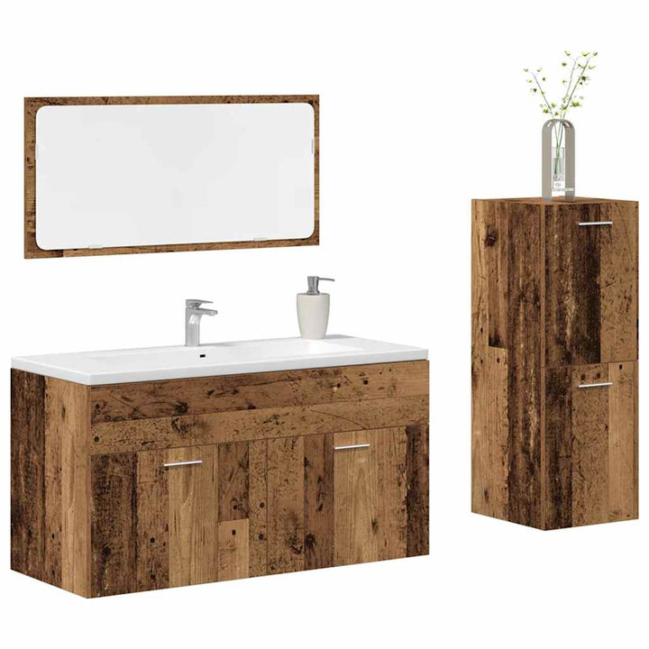 Set Mobilier De Baie, , Lemn Prelucrat
