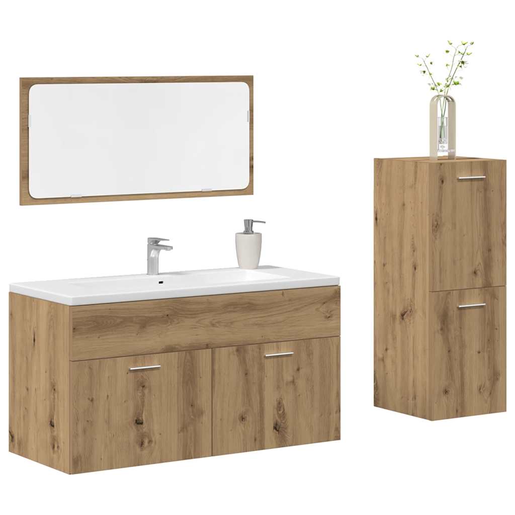 Set Mobilier De Baie, , Lemn Prelucrat