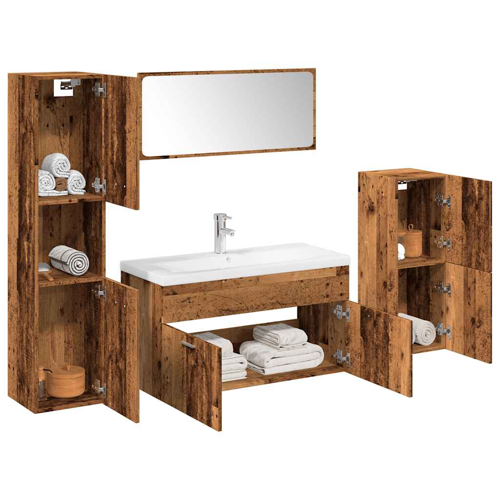Set Mobilier De Baie, , Lemn Prelucrat