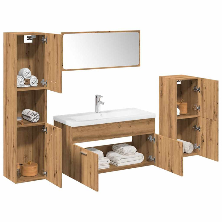 Set Mobilier De Baie, , Lemn Prelucrat