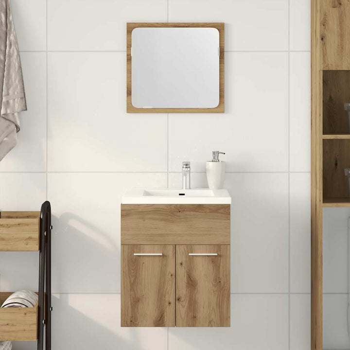 Set Mobilier De Baie, 2 Piese, Gri Extralucios, Pal