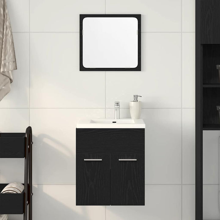 Set Mobilier De Baie, 2 Piese, Gri Extralucios, Pal