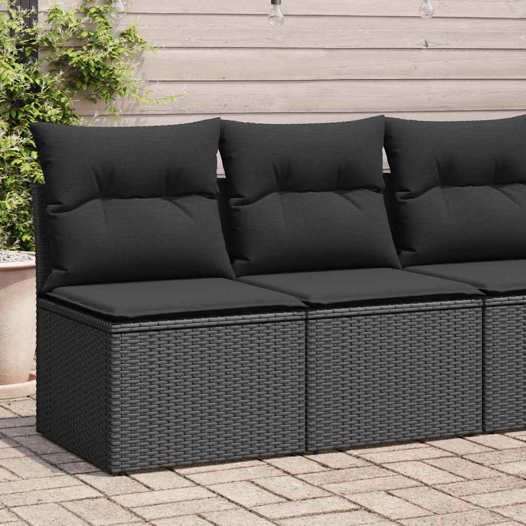 Set Mobilier De Grădină Cu Perne, 2 Piese Poliratan/Lemn Acacia