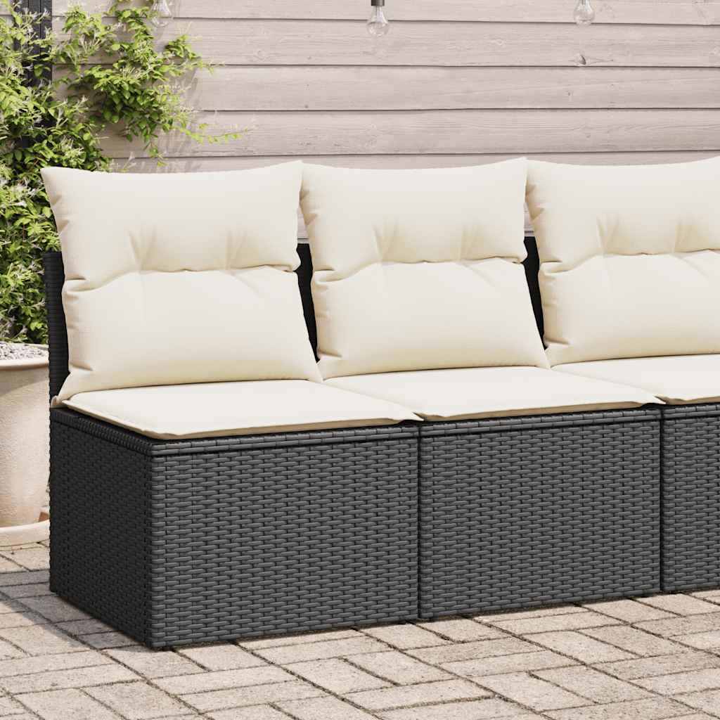 Set Mobilier De Grădină Cu Perne, 2 Piese Poliratan/Lemn Acacia