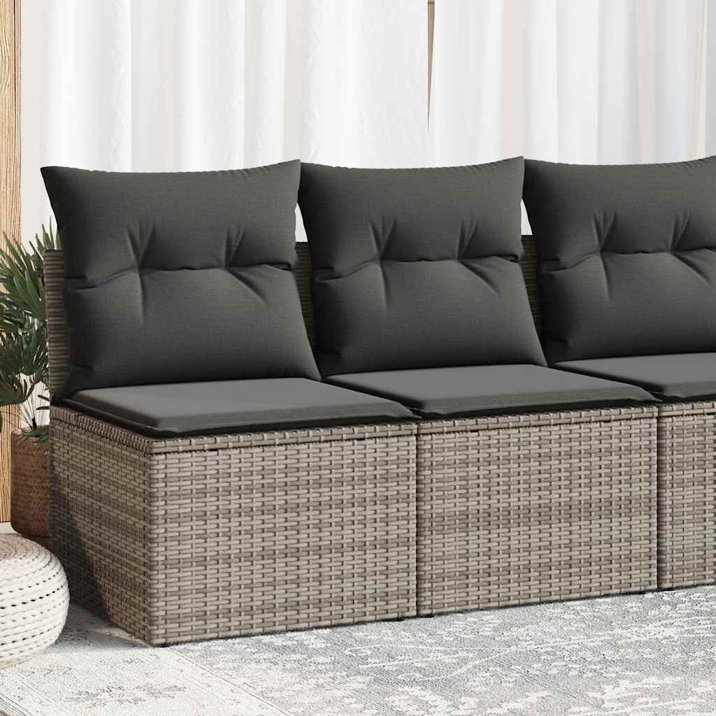 Set Mobilier De Grădină Cu Perne, 2 Piese Poliratan/Lemn Acacia