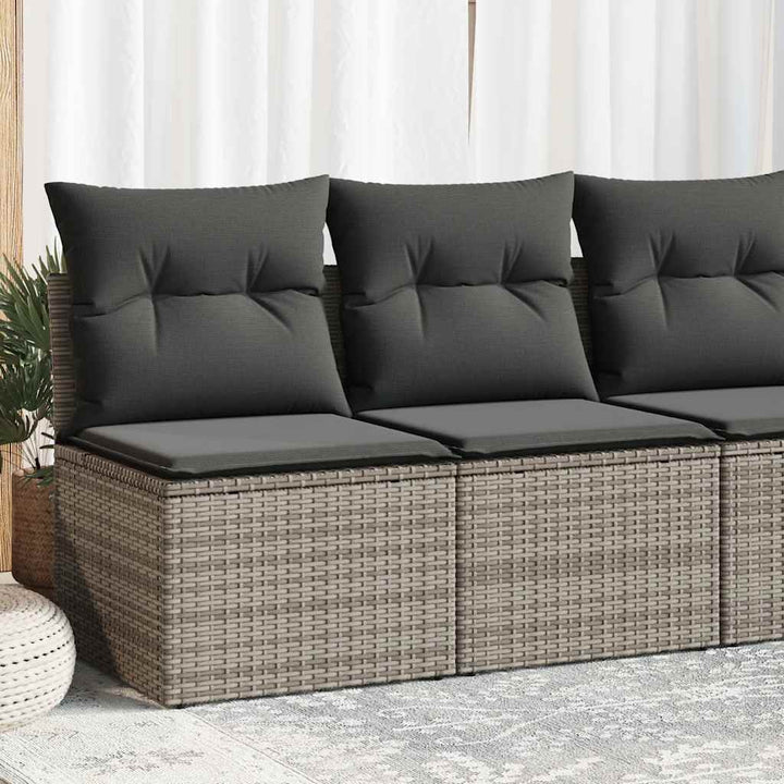 Set Mobilier De Grădină Cu Perne, 2 Piese Poliratan/Lemn Acacia