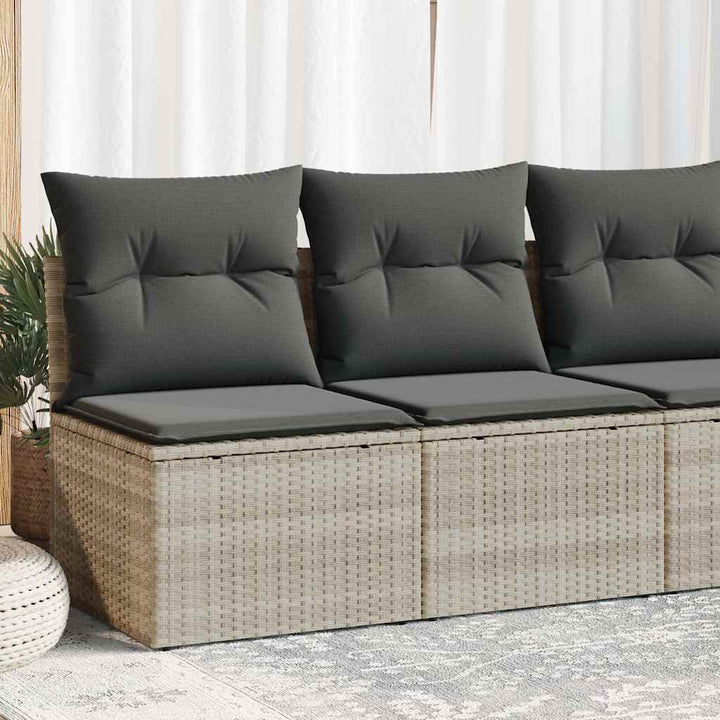 Set Mobilier De Grădină Cu Perne, 2 Piese Poliratan/Lemn Acacia
