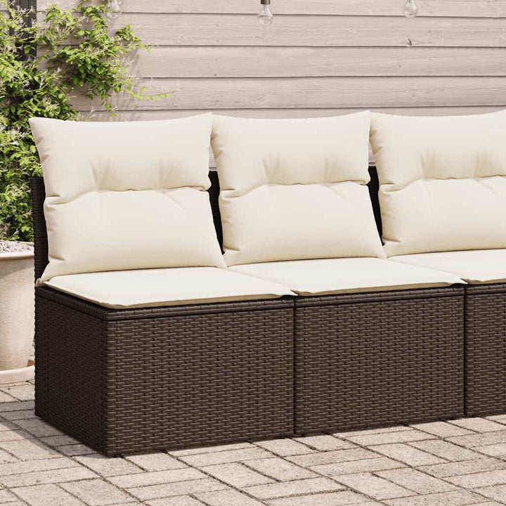Set Mobilier De Grădină Cu Perne, 2 Piese Poliratan/Lemn Acacia