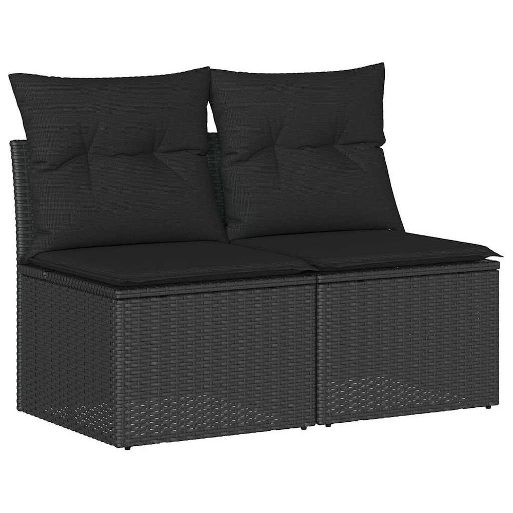 Set Mobilier De Grădină Cu Perne, 2 Piese Poliratan/Lemn Acacia