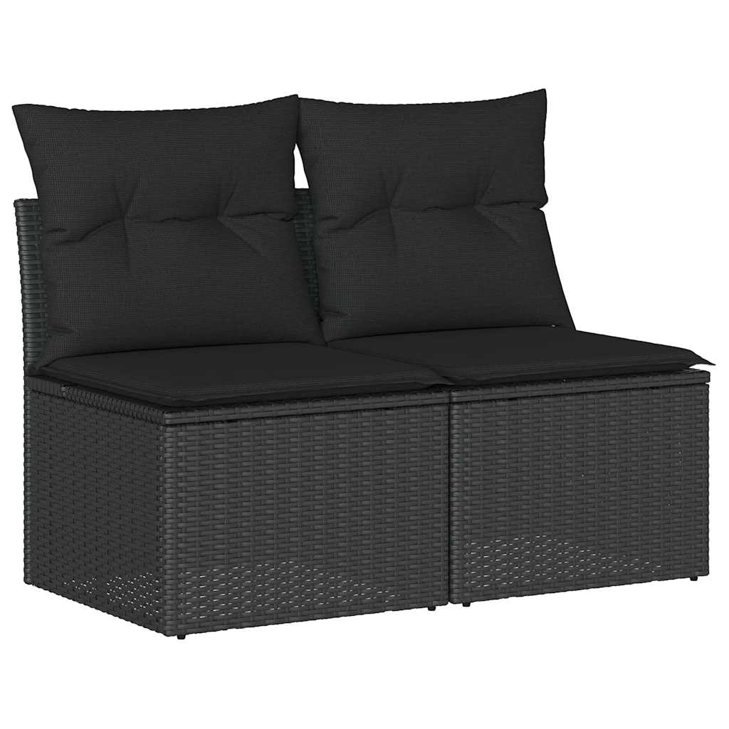 Set Mobilier De Grădină Cu Perne, 2 Piese Poliratan/Lemn Acacia