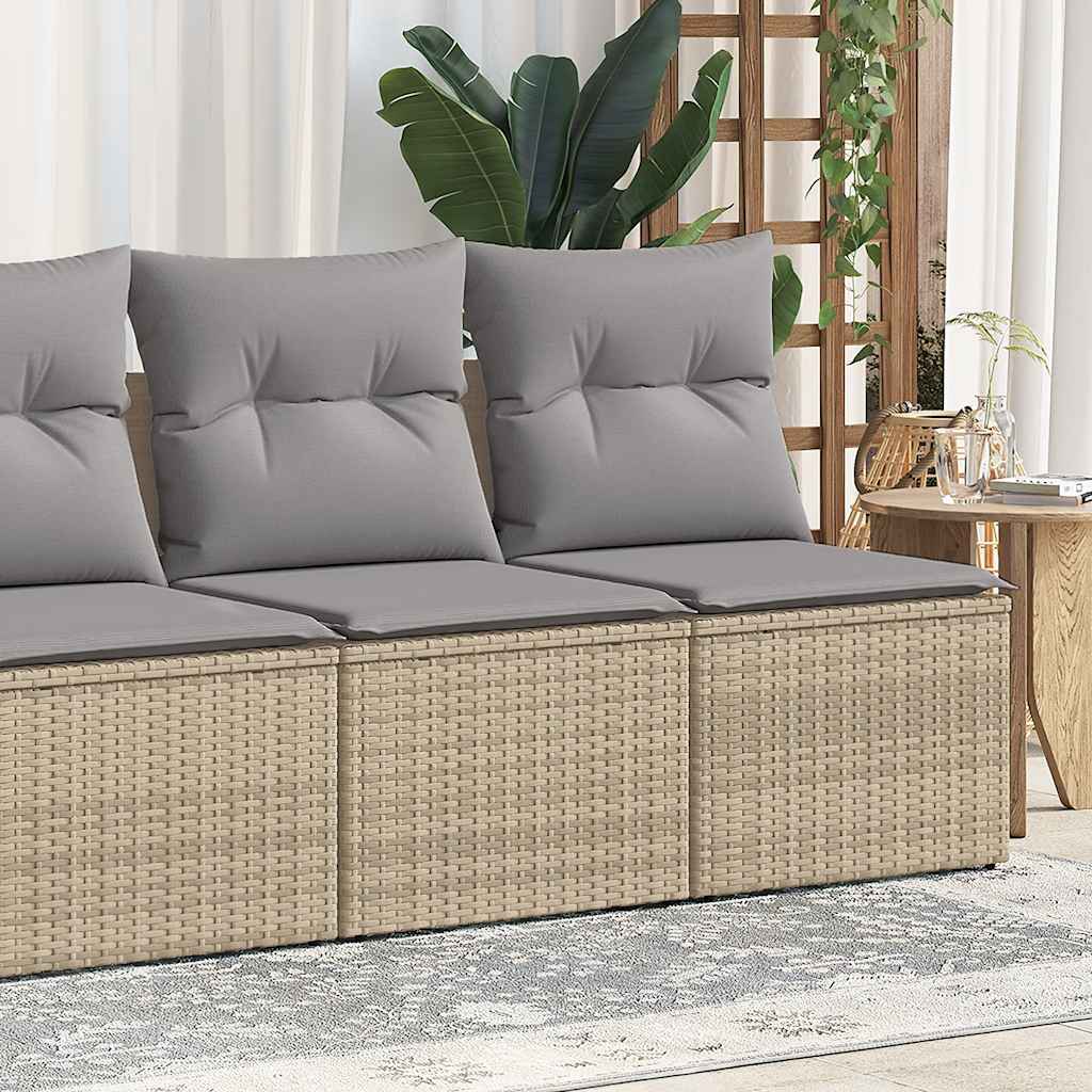 Set Mobilier De Grădină Cu Perne, 2 Piese Poliratan/Lemn Acacia