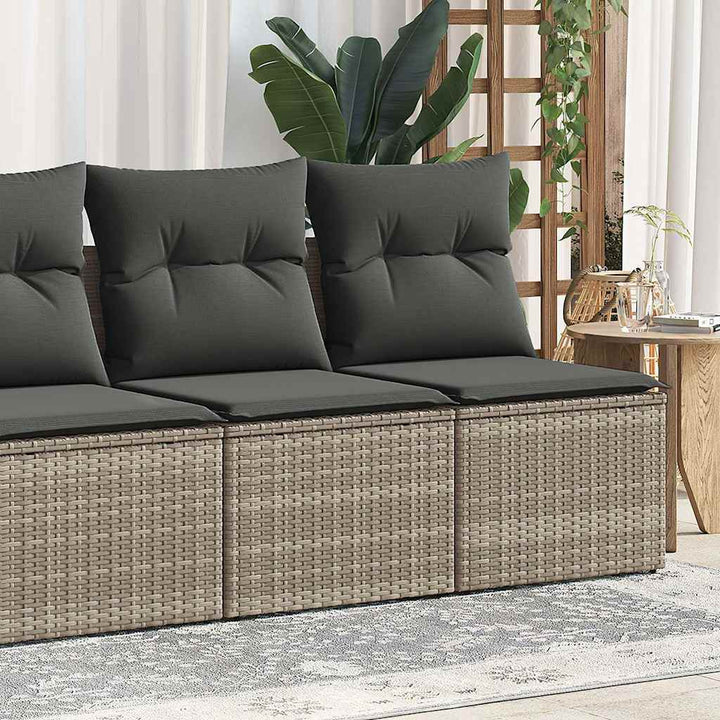 Set Mobilier De Grădină Cu Perne, 2 Piese Poliratan/Lemn Acacia
