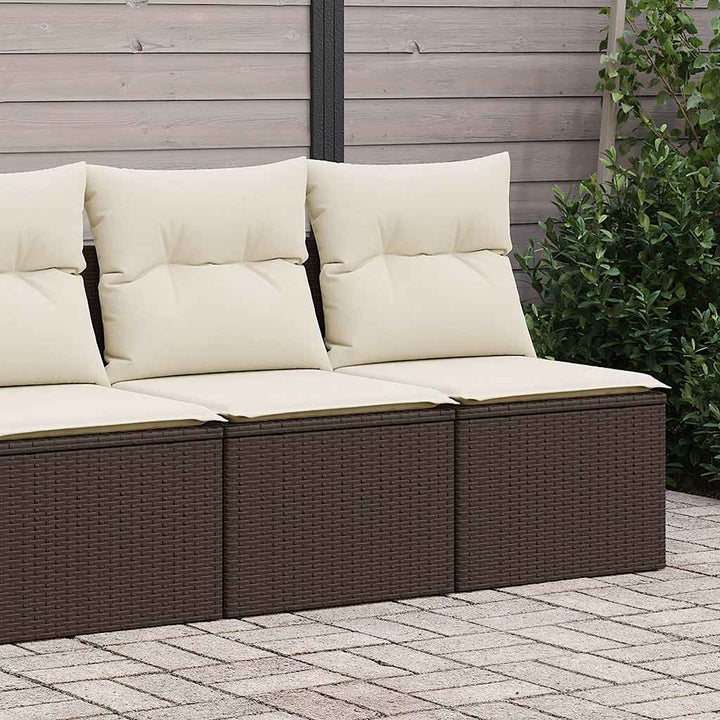 Set Mobilier De Grădină Cu Perne, 2 Piese Poliratan/Lemn Acacia