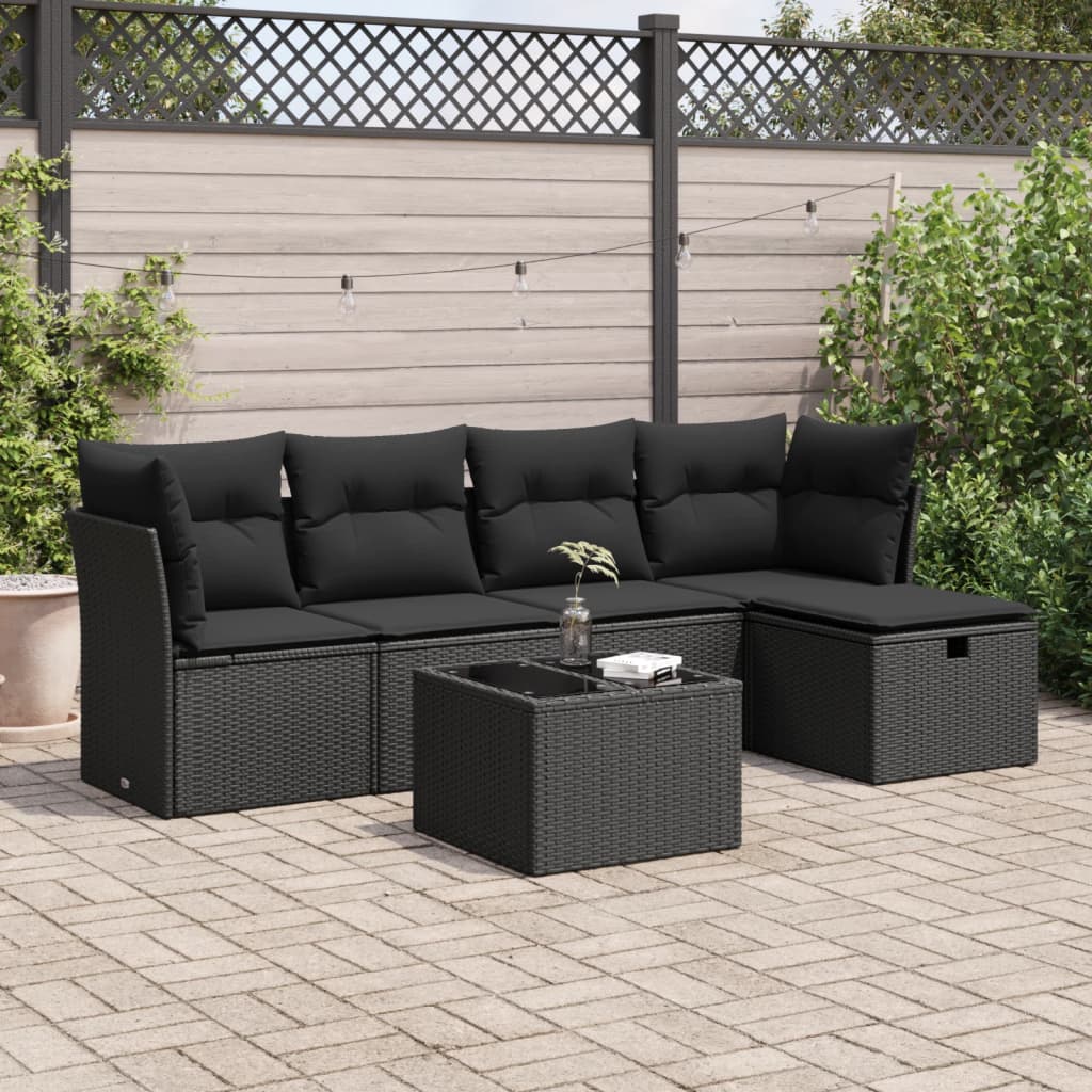 Set Mobilier De Grădină Cu Perne, 5 Piese, , Poliratan