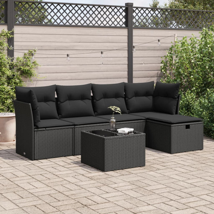 Set Mobilier De Grădină Cu Perne, 5 Piese, , Poliratan
