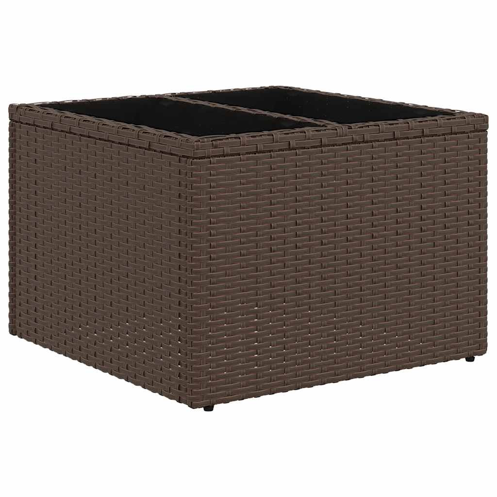 Set Canapele De Grădină Cu Perne, 8 Piese, Maro, Poliratan