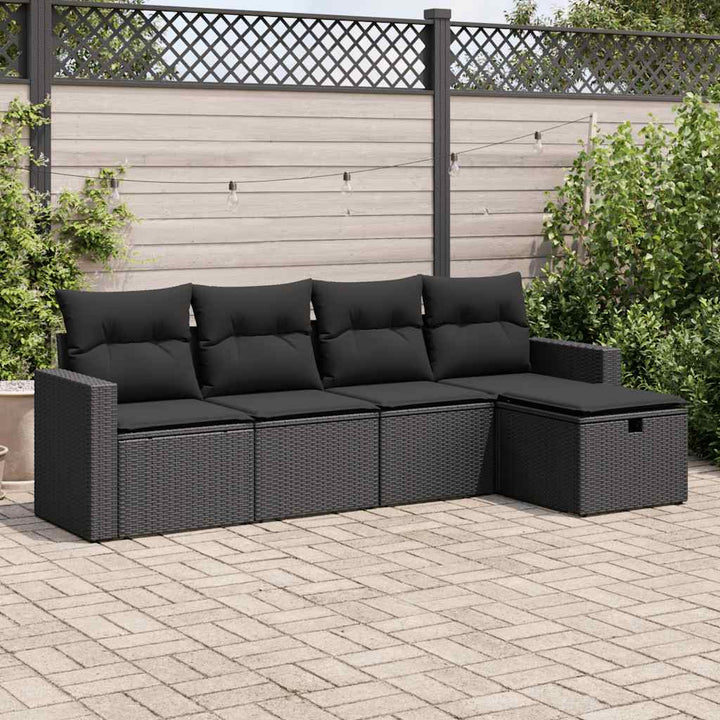 Set Canapele De Grădină Cu Perne, 6 Piese Poliratan