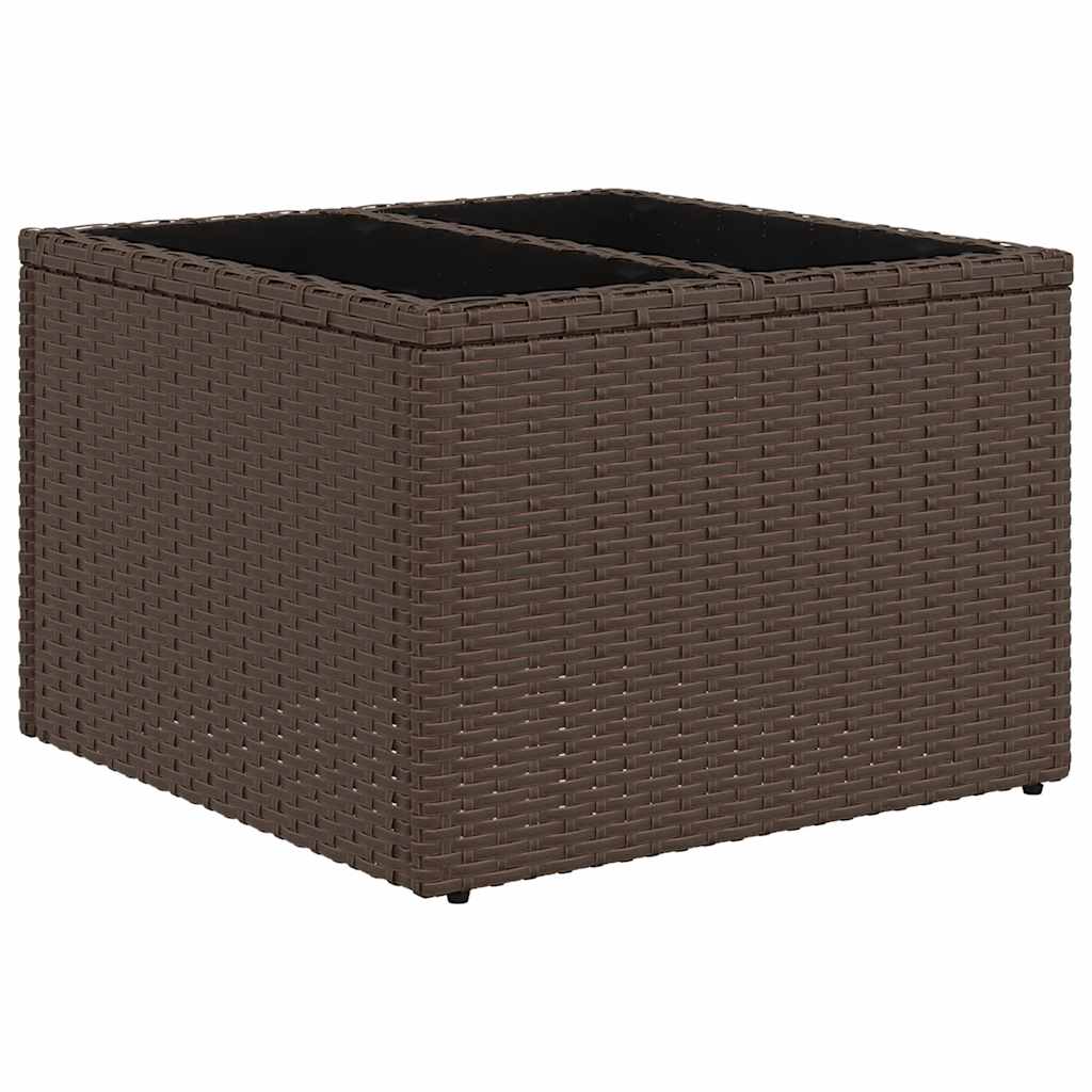 Set Canapele De Grădină Cu Perne, 6 Piese, Maro, Poliratan