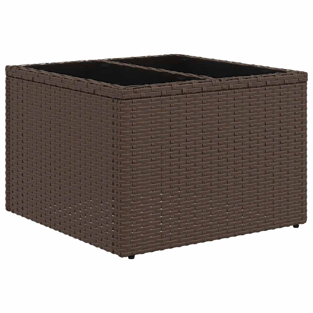 Set Canapele De Grădină Cu Perne, 8 Piese, Maro, Poliratan