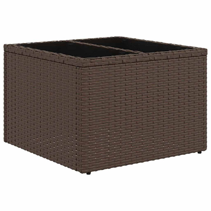 Set Canapele De Grădină Cu Perne, 8 Piese, Maro, Poliratan
