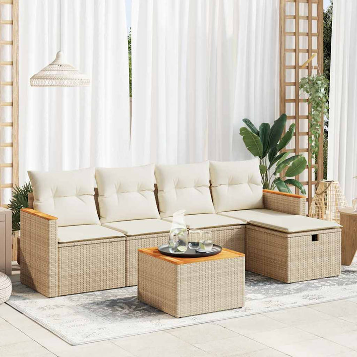 Set Mobilier De Grădină Cu Perne, 5 Piese, , Poliratan