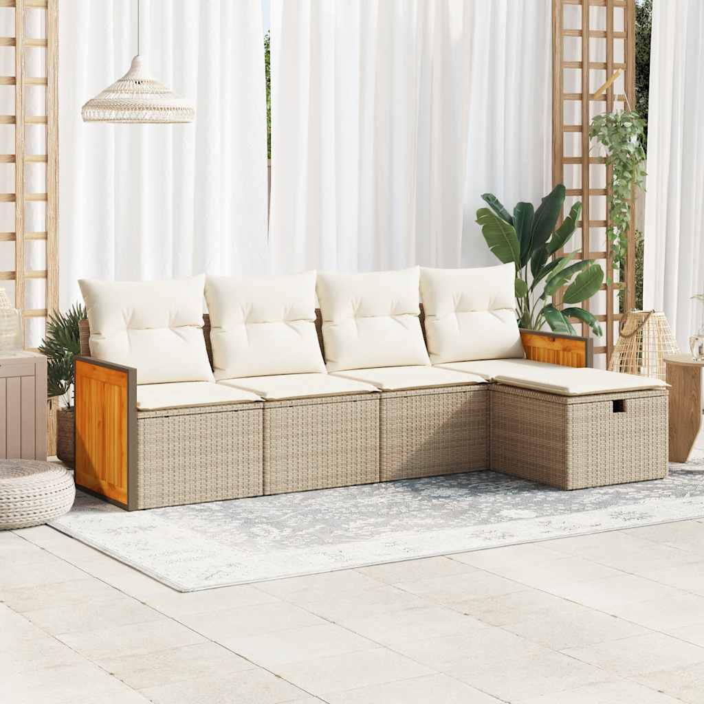 Set Mobilier De Grădină Cu Perne, 6 Piese, , Poliratan
