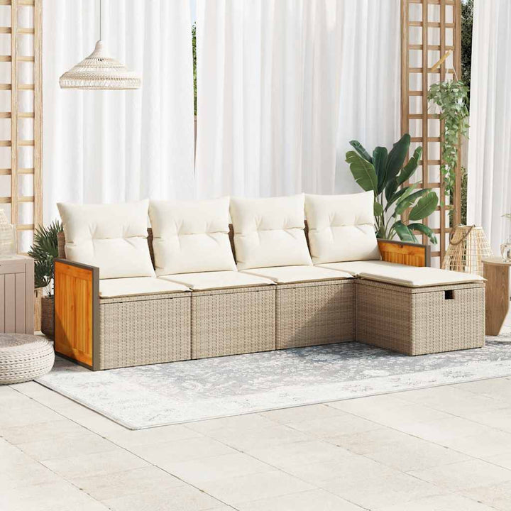 Set Mobilier De Grădină Cu Perne, 6 Piese, , Poliratan