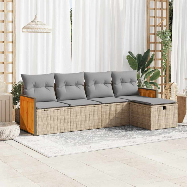 Set Mobilier De Grădină Cu Perne, 6 Piese, , Poliratan
