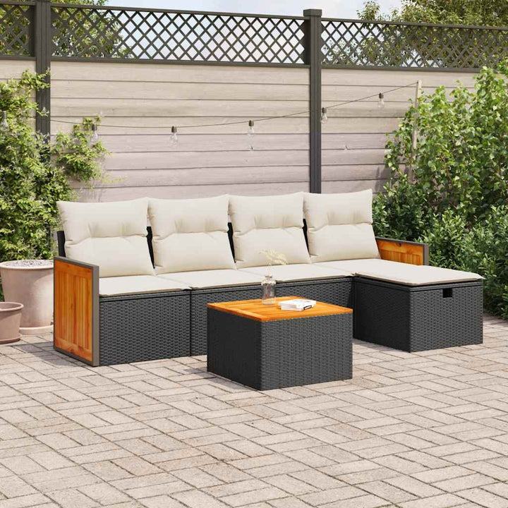 Set Mobilier De Grădină Cu Perne, 6 Piese, , Poliratan