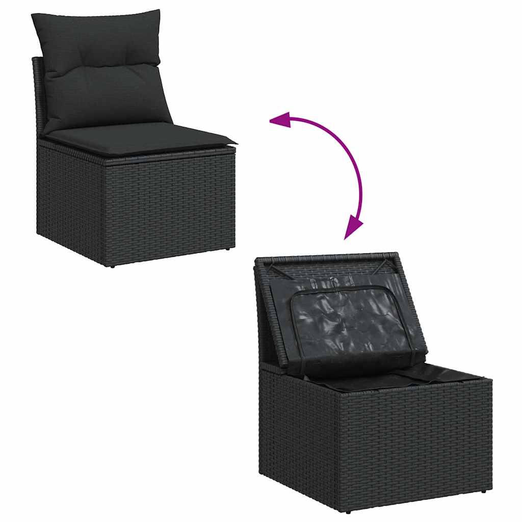 Set Canapele De Grădină Cu Perne, 10 Piese, , Poliratan