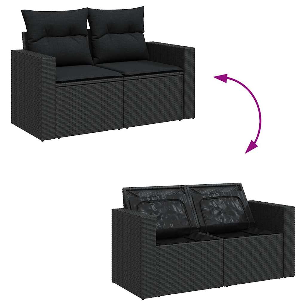 Set Mobilier De Grădină Cu Perne, 6 Piese, , Poliratan